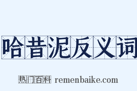 哈昔泥反义词是什么意思的图片